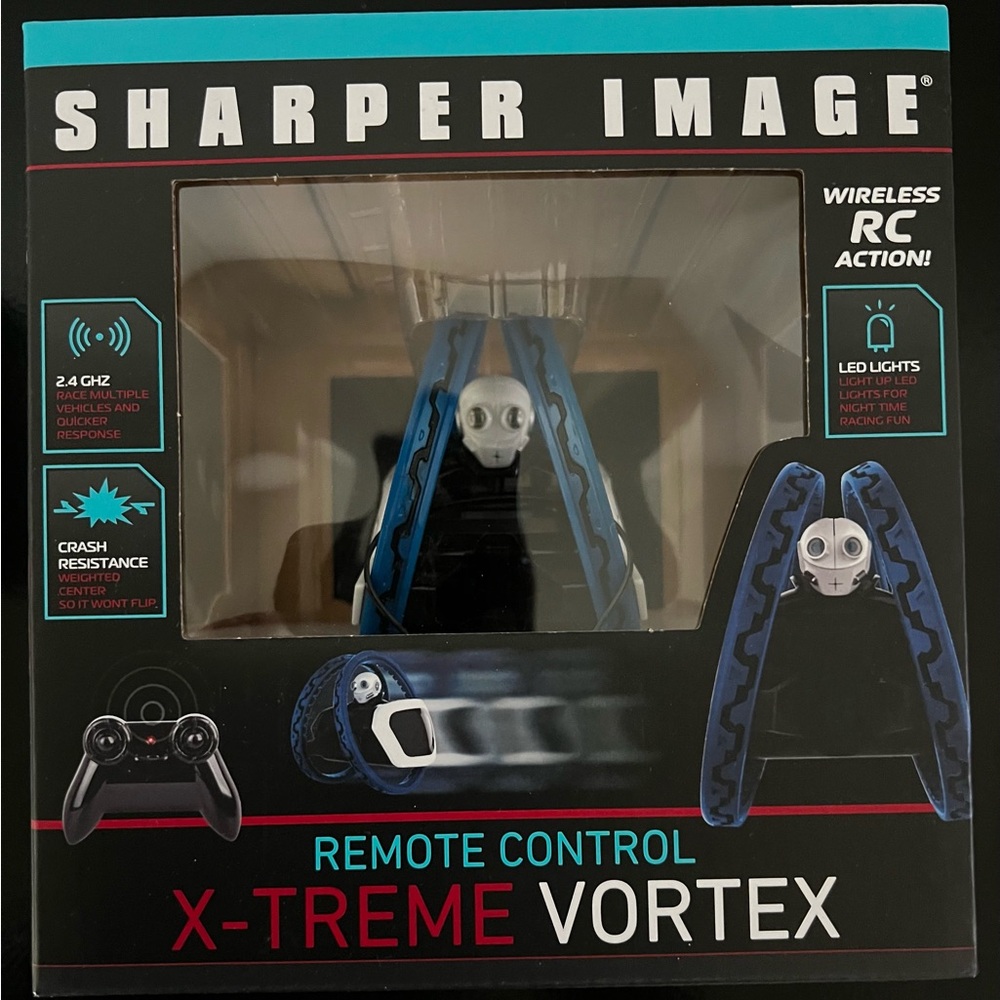 Sharper Image Blue and White Remote Control Racer